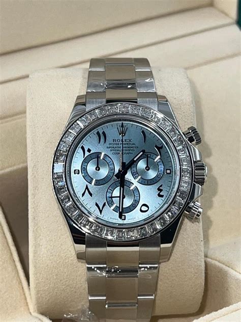 rolex daytona platinum baguette diamond|rolex daytona platinum for sale.